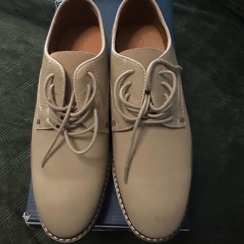 Club Room Beige Lace-Up Oxfords